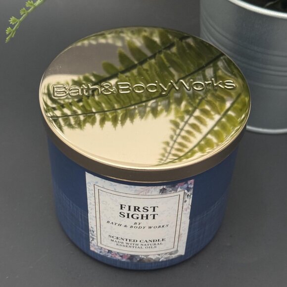 BBW First Sight Bath & Body Works 3 Wick Candle - Picture 4 of 10